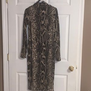 Zara snakeskin midi dress M